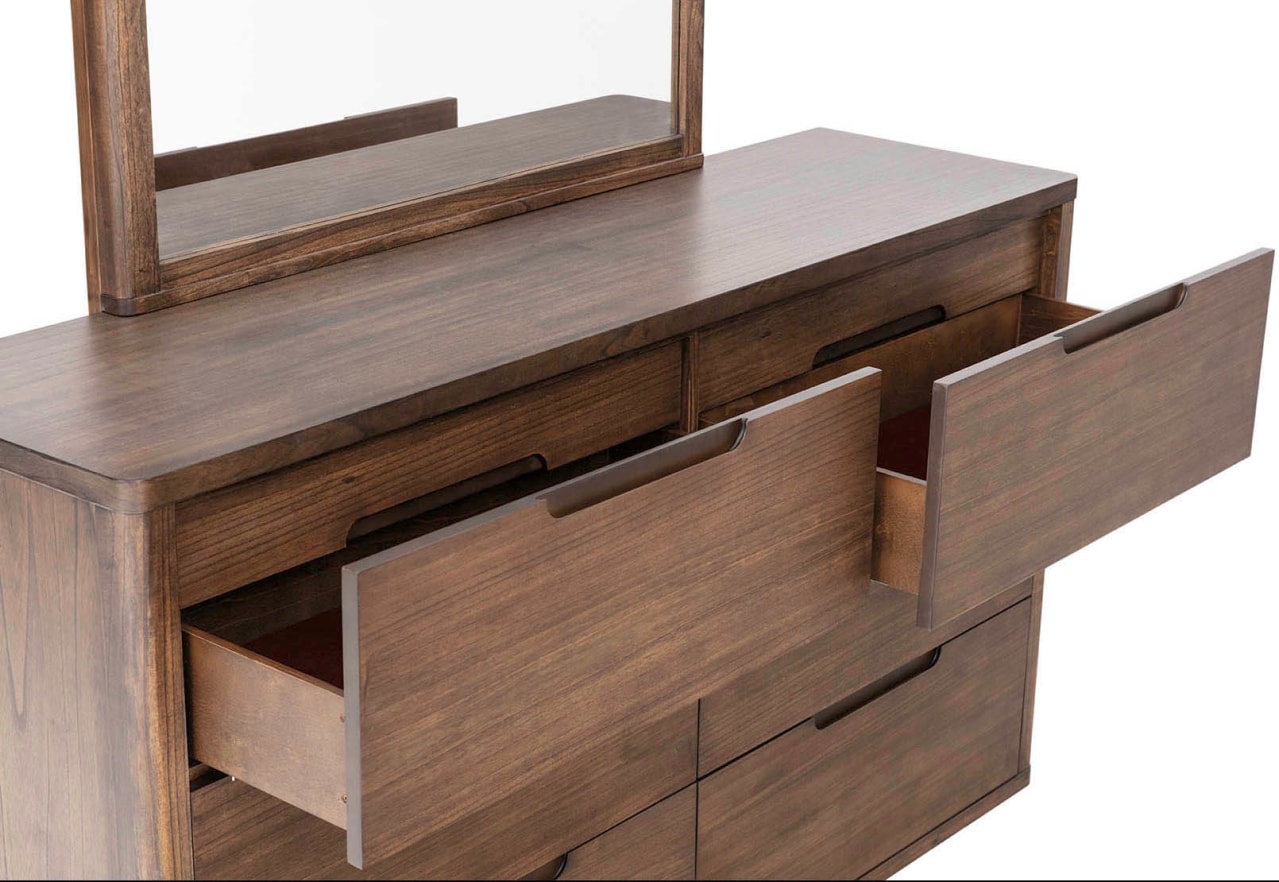 NICCOLO 6 Drawer Dresser with Mirror – image 5 of 8