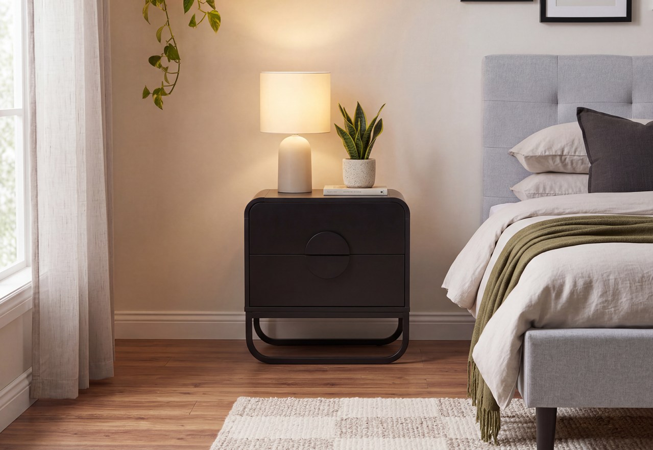 HUGHES 2 Drawer Bedside – image 1 of 7