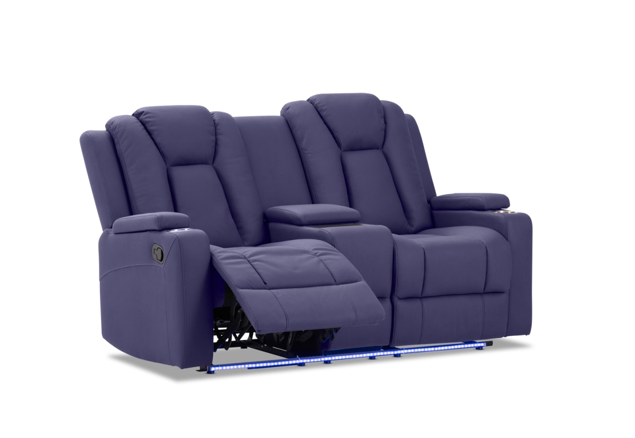 TRAVIS FABRIC 2 Seater with Recliners and Console – image 8 of 21