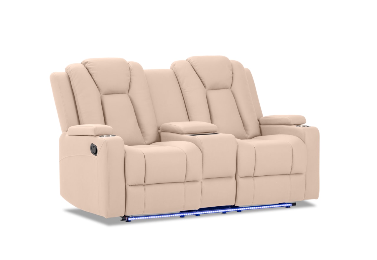 TRAVIS FABRIC 2 Seater with Recliners and Console – image 3 of 20
