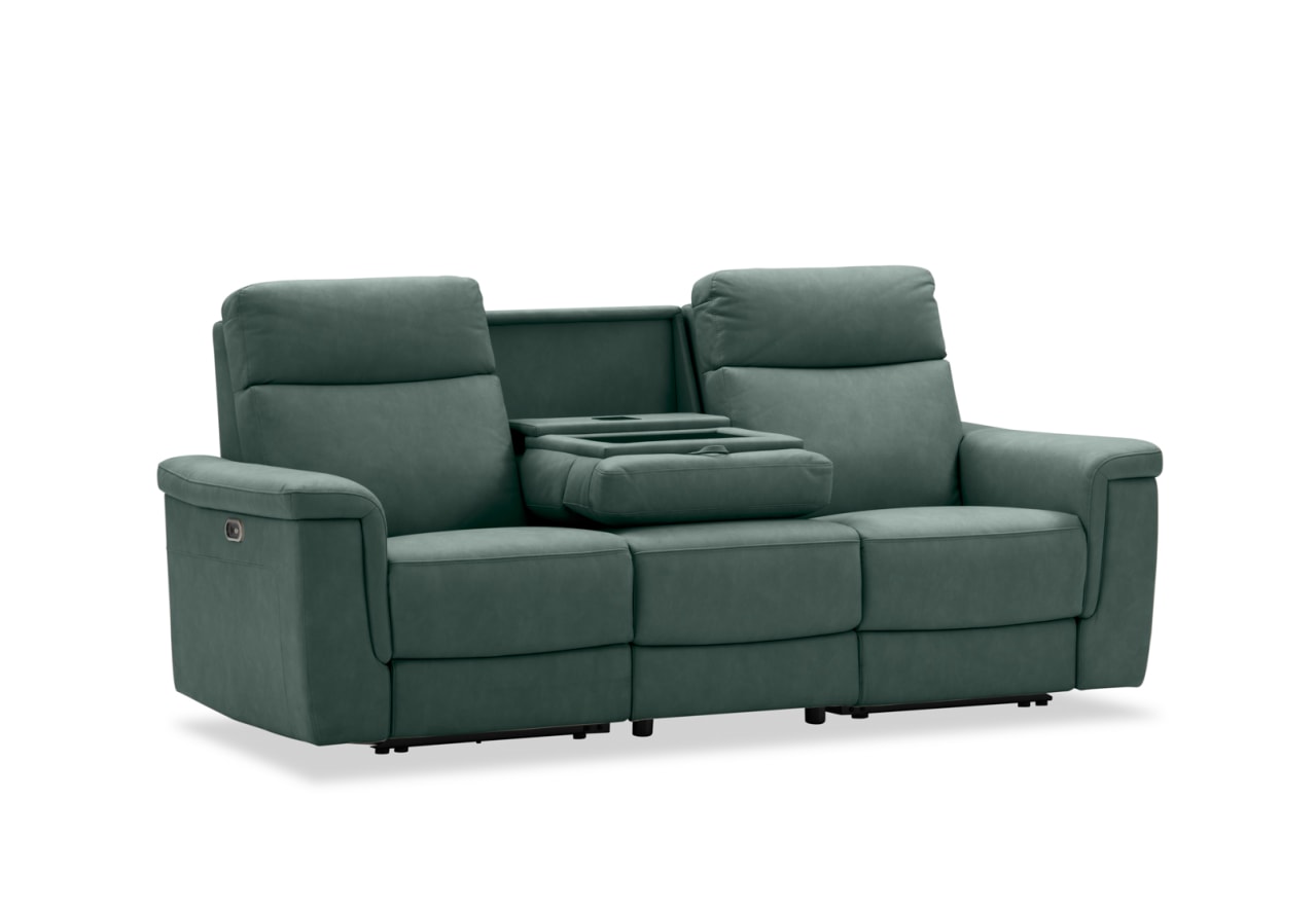 SERGIO FABRIC 3 Seater with 2 inbuilt Electric Recliners – image 3 of 15