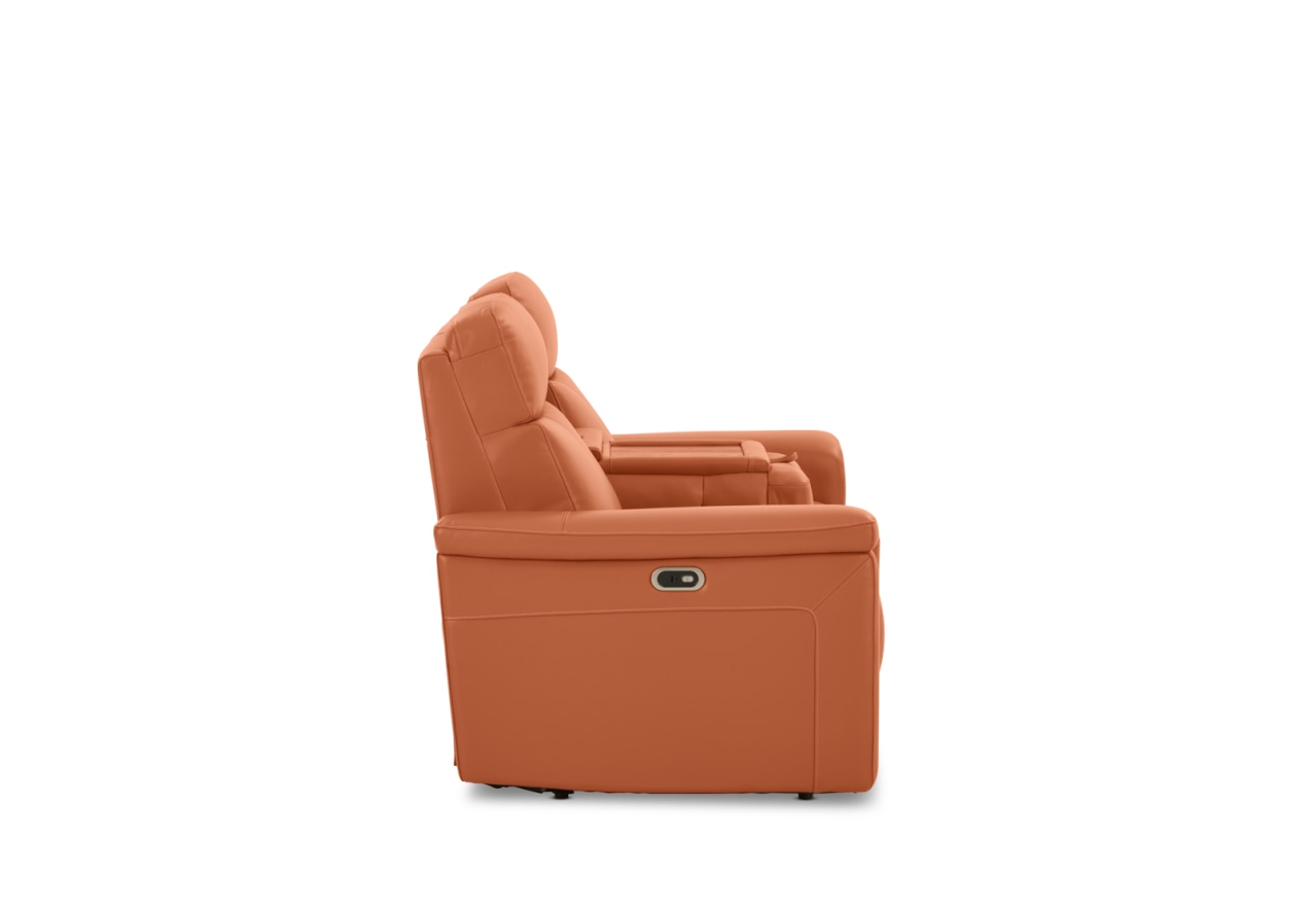 SERGIO LEATHER 3 Seater with 2 Inbuilt Electric Recliners – image 11 of 18
