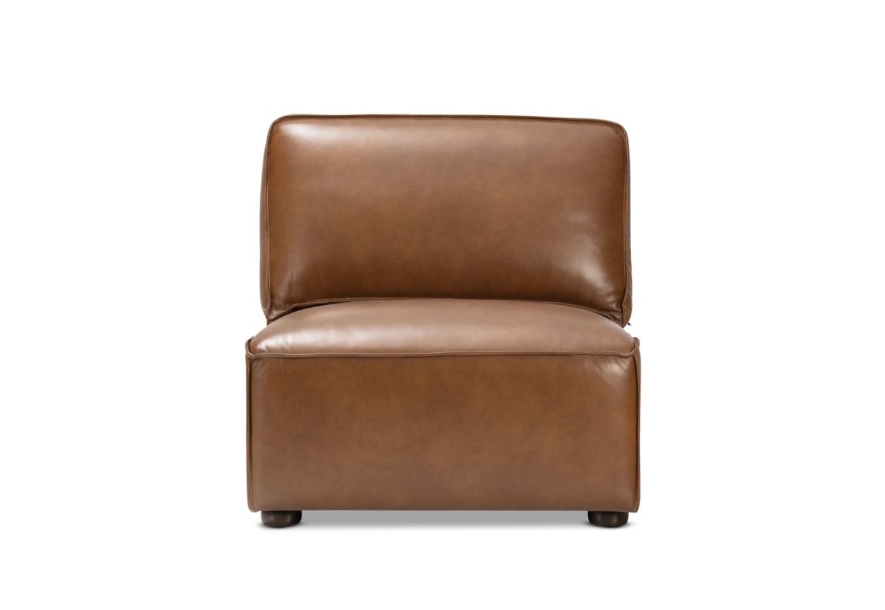 BARTELLE LEATHER Modular Armless Chair – image 1 of 6