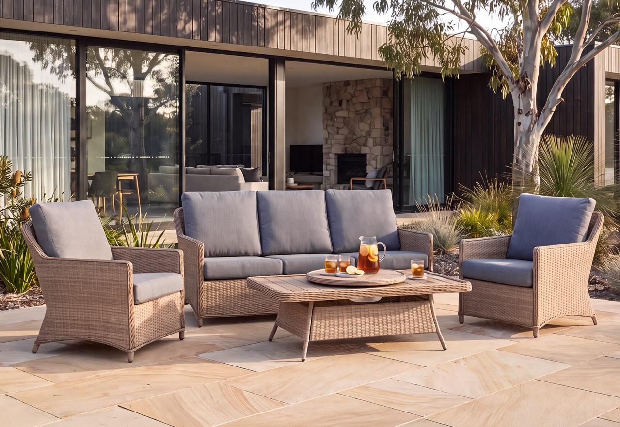 LUAU 4 Piece Outdoor Lounge Setting – image 1 of 17