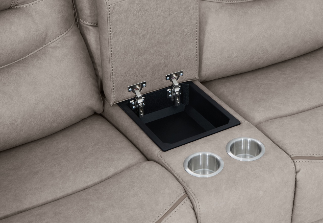 FEDERER FABRIC 2 Seater with inbuilt Recliners and Console – image 10 of 13