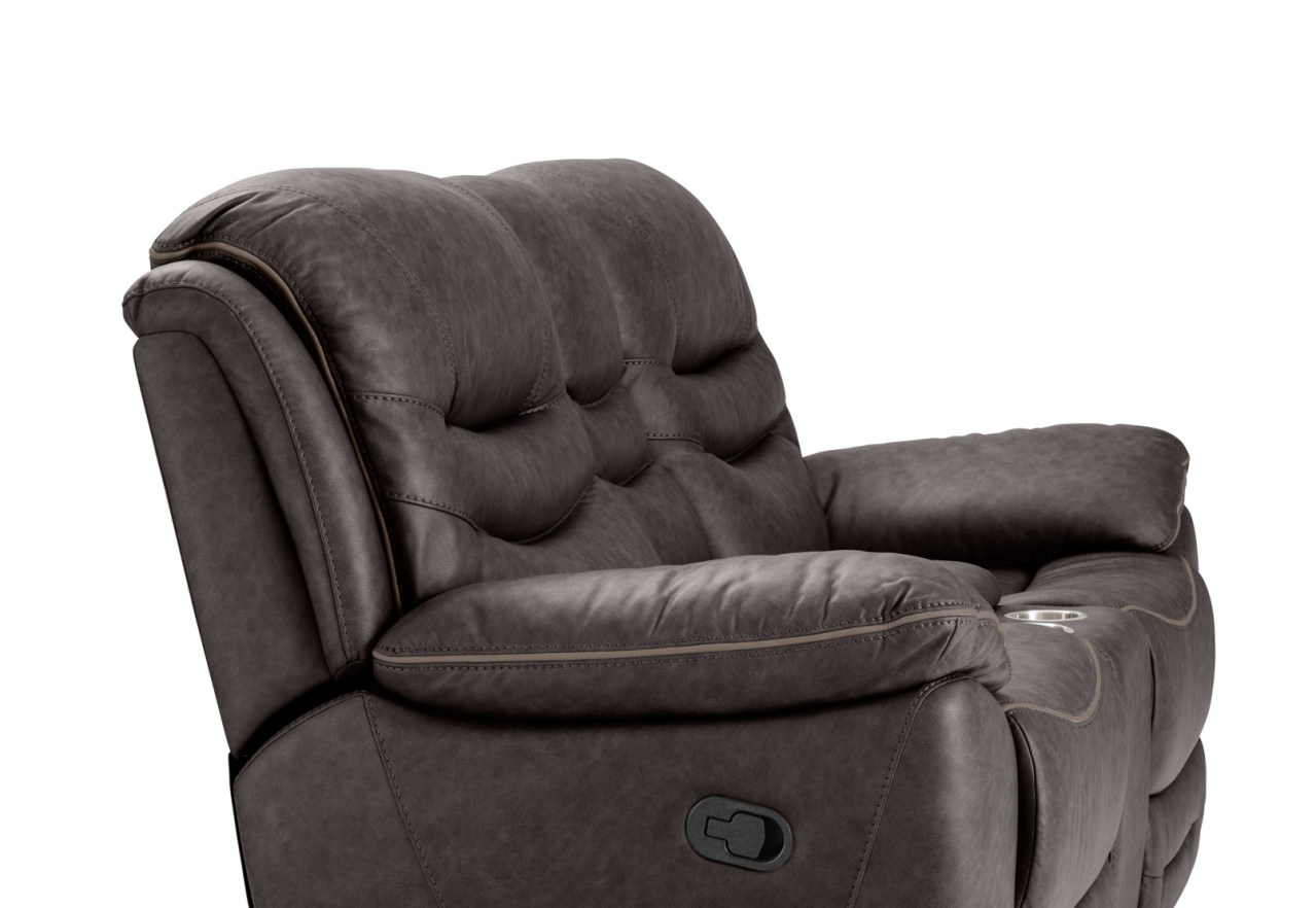 FEDERER FABRIC 2 Seater with inbuilt Recliners and Console – image 9 of 13