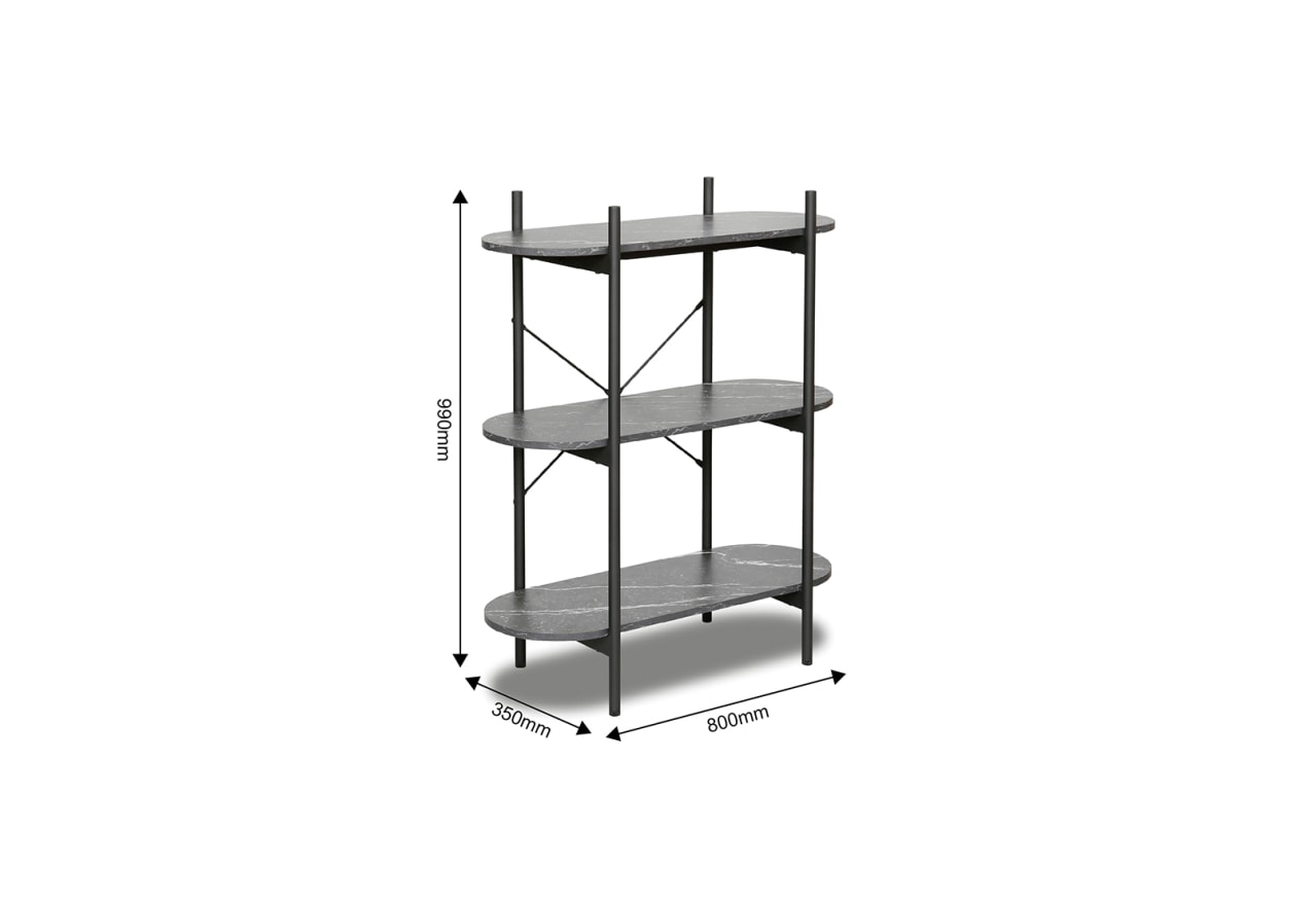 ELGIN 3 Tier Narrow Bookcase – image 6 of 8
