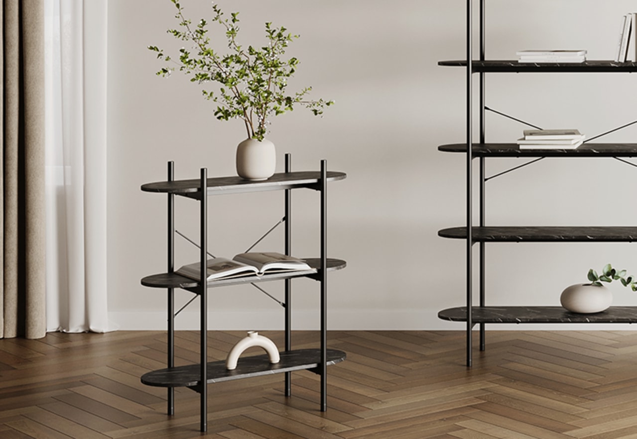 ELGIN 3 Tier Narrow Bookcase – image 8 of 8
