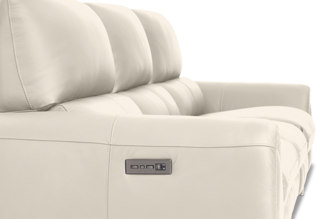 DOMINICO LEATHER 3 Seater with 2 inbuilt Electric Recliners – image 7 of 11