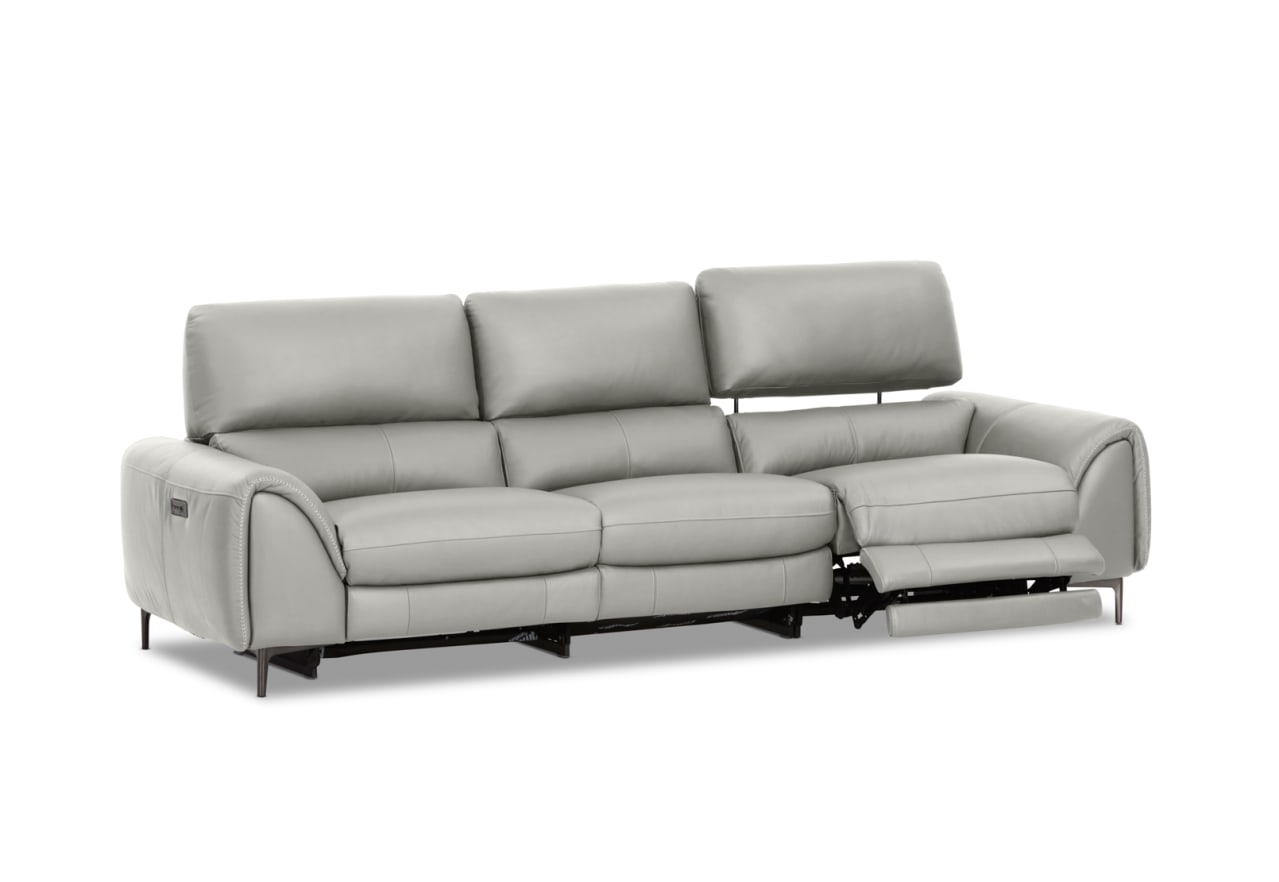 DOMINICO LEATHER 3 Seater with 2 inbuilt Electric Recliners – image 5 of 11