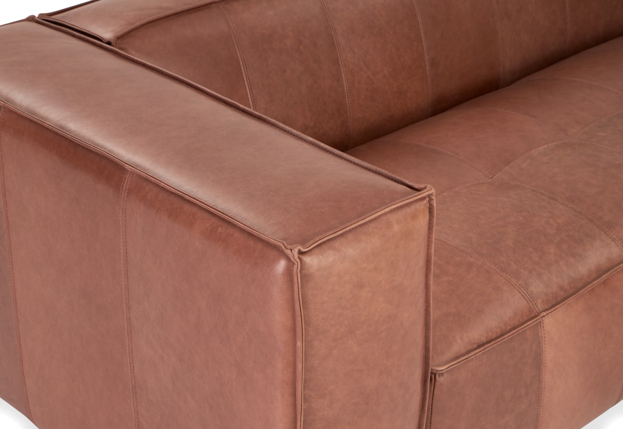REMO LEATHER 3 Seater Sofa (L) – image 4 of 12