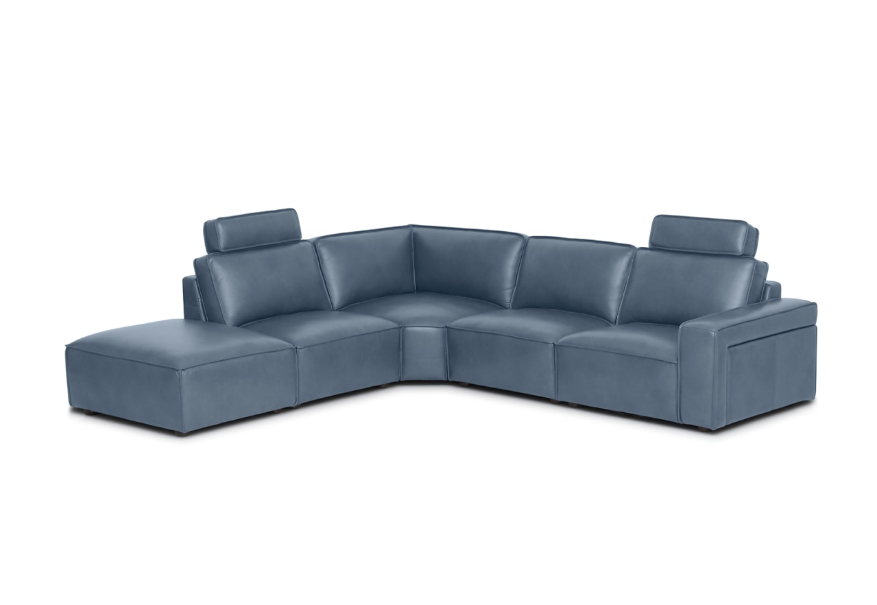 BARTELLE LEATHER 5 Piece LHF Corner Chaise – image 1 of 3