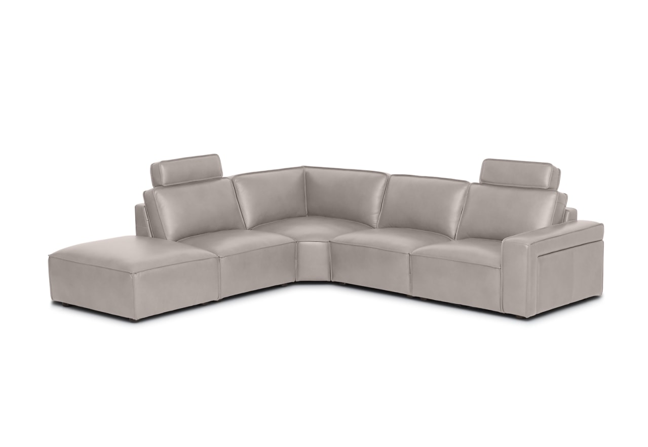 BARTELLE LEATHER 5 Piece LHF Corner Chaise – image 1 of 3