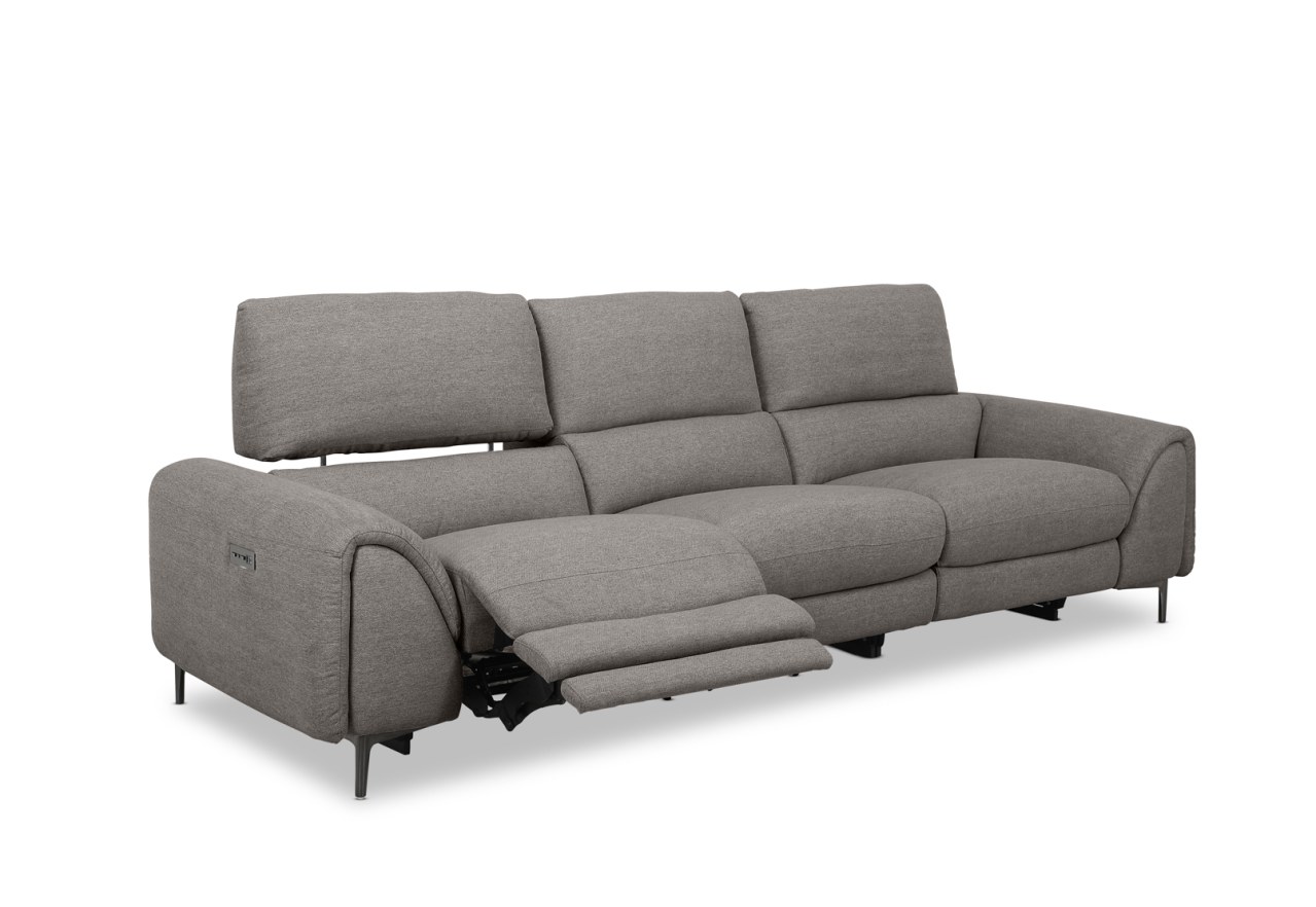 DOMINICO FABRIC 3 Seater with 2 inbuilt Electric Recliners – image 4 of 8