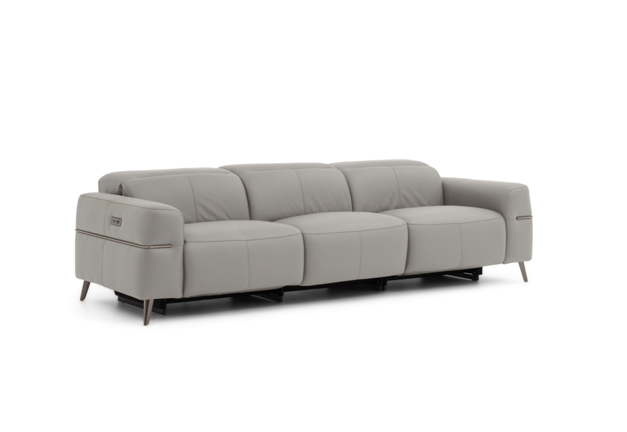 SERAFINI LEATHER 3.5 Seater with 2 Inbuilt Electric Recliners – image 2 of 16