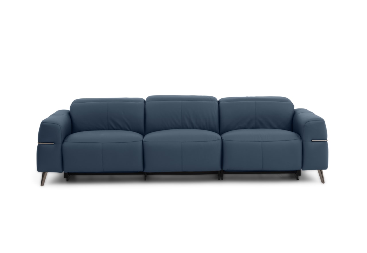 SERAFINI LEATHER 3.5 Seater with 2 Inbuilt Electric Recliners – image 1 of 16