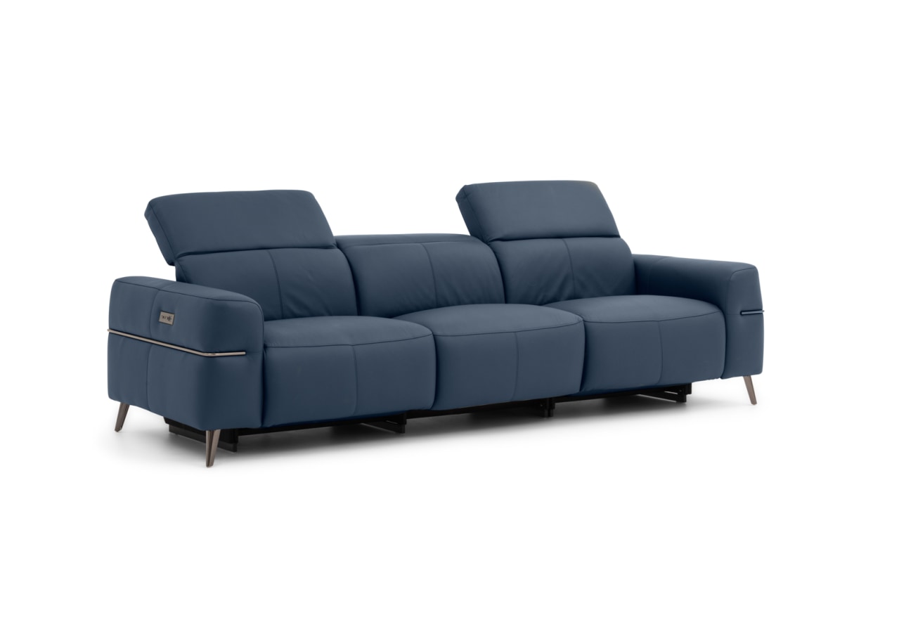 SERAFINI LEATHER 3.5 Seater with 2 Inbuilt Electric Recliners – image 8 of 16