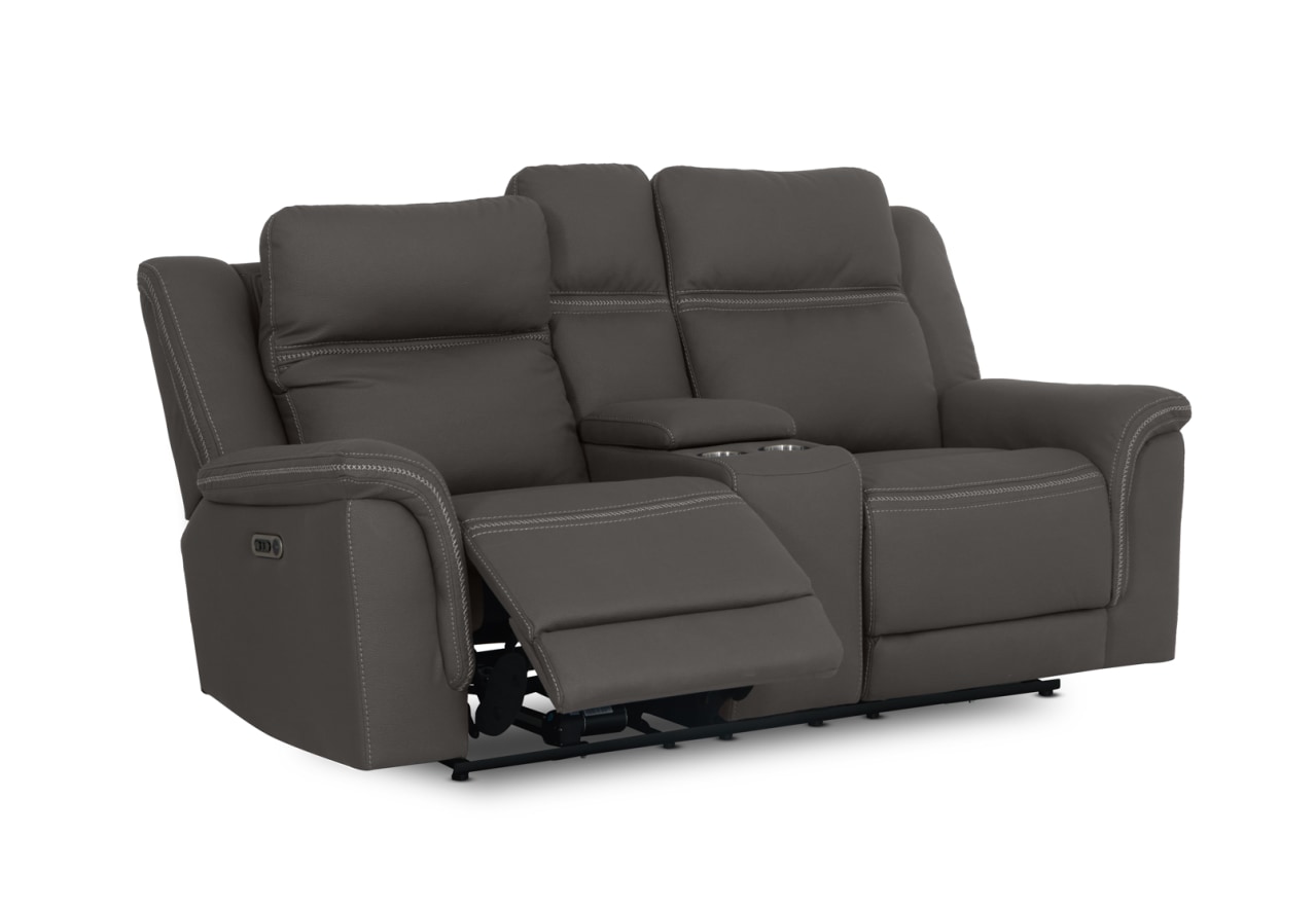 WOLFGANG FABRIC 2 Seater Sofa with 2 Inbuilt Electric Recliners and Console – image 5 of 26