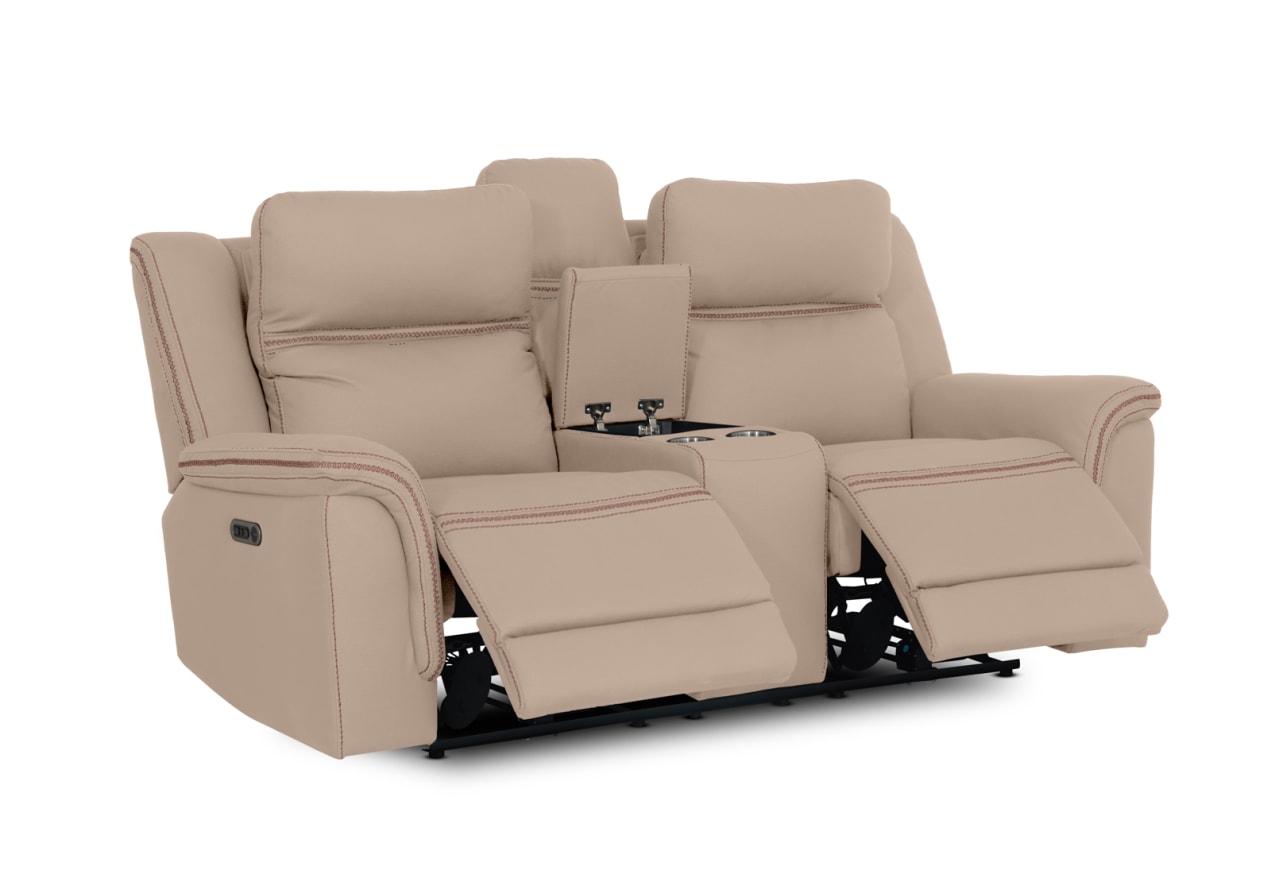 WOLFGANG FABRIC 2 Seater Sofa with 2 Inbuilt Electric Recliners and Console – image 9 of 21