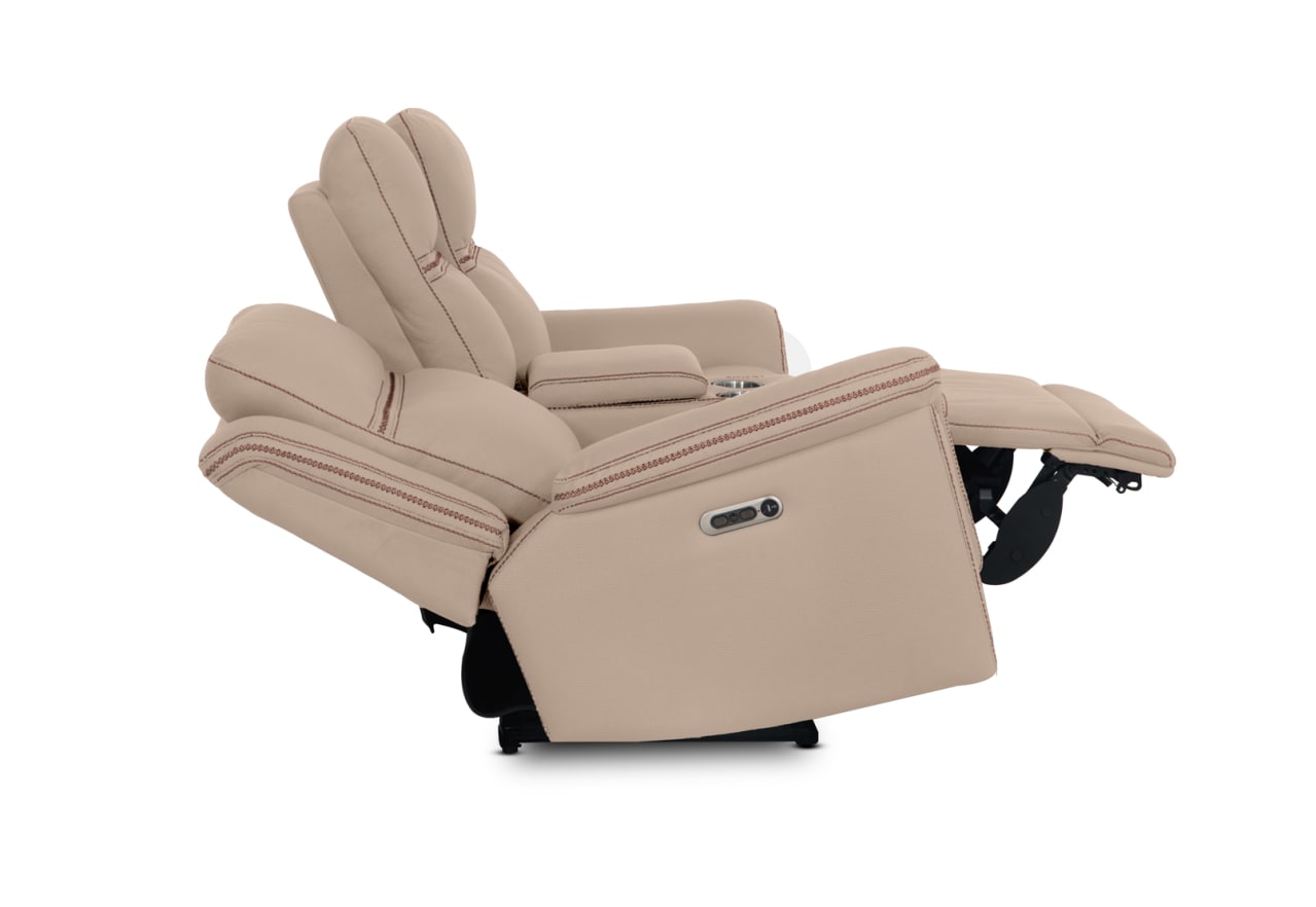 WOLFGANG FABRIC 2 Seater Sofa with 2 Inbuilt Electric Recliners and Console – image 16 of 21