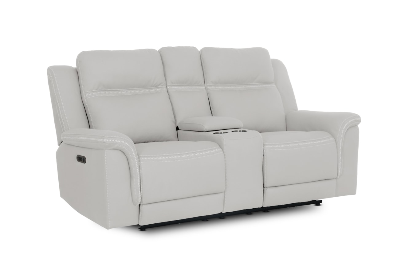 WOLFGANG FABRIC 2 Seater Sofa with 2 Inbuilt Electric Recliners and Console – image 2 of 21