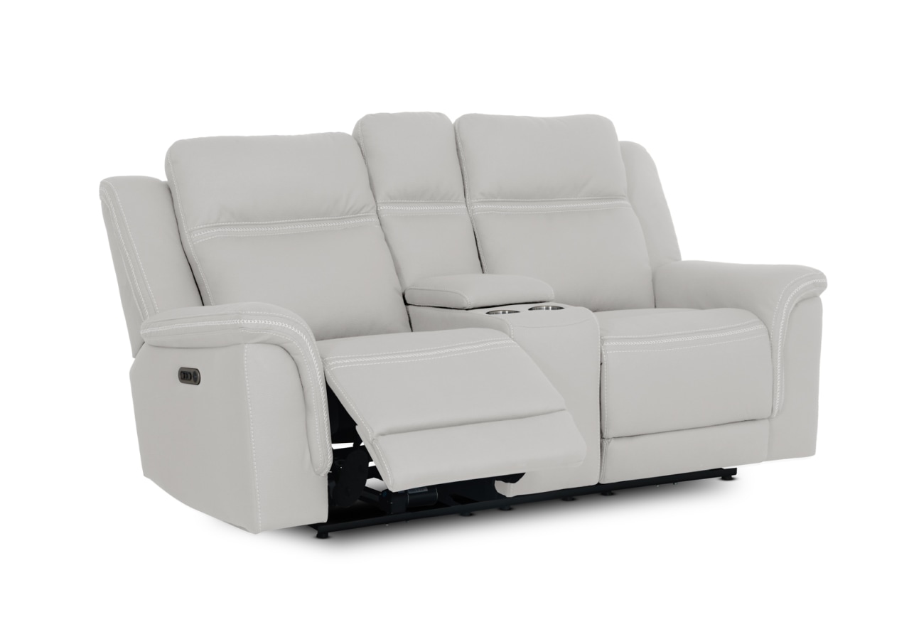 WOLFGANG FABRIC 2 Seater Sofa with 2 Inbuilt Electric Recliners and Console – image 3 of 21