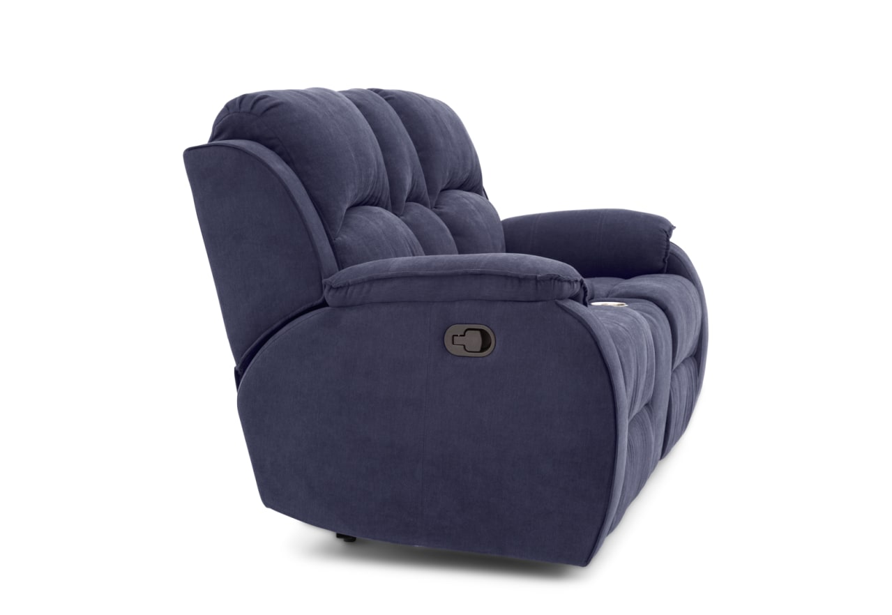 KAYDEN FABRIC 2 Seater Recliners w Console (F) – image 13 of 16