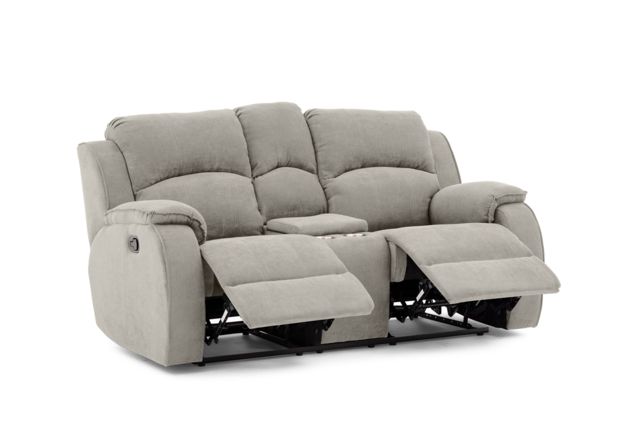 KAYDEN FABRIC 2 Seater with Inbuilt Recliners and Console – image 4 of 16