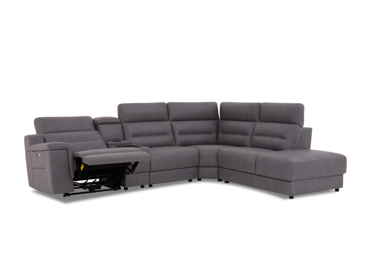 JEFFRIES CornerLoungewithElectricReclinersFabric – image 16 of 35