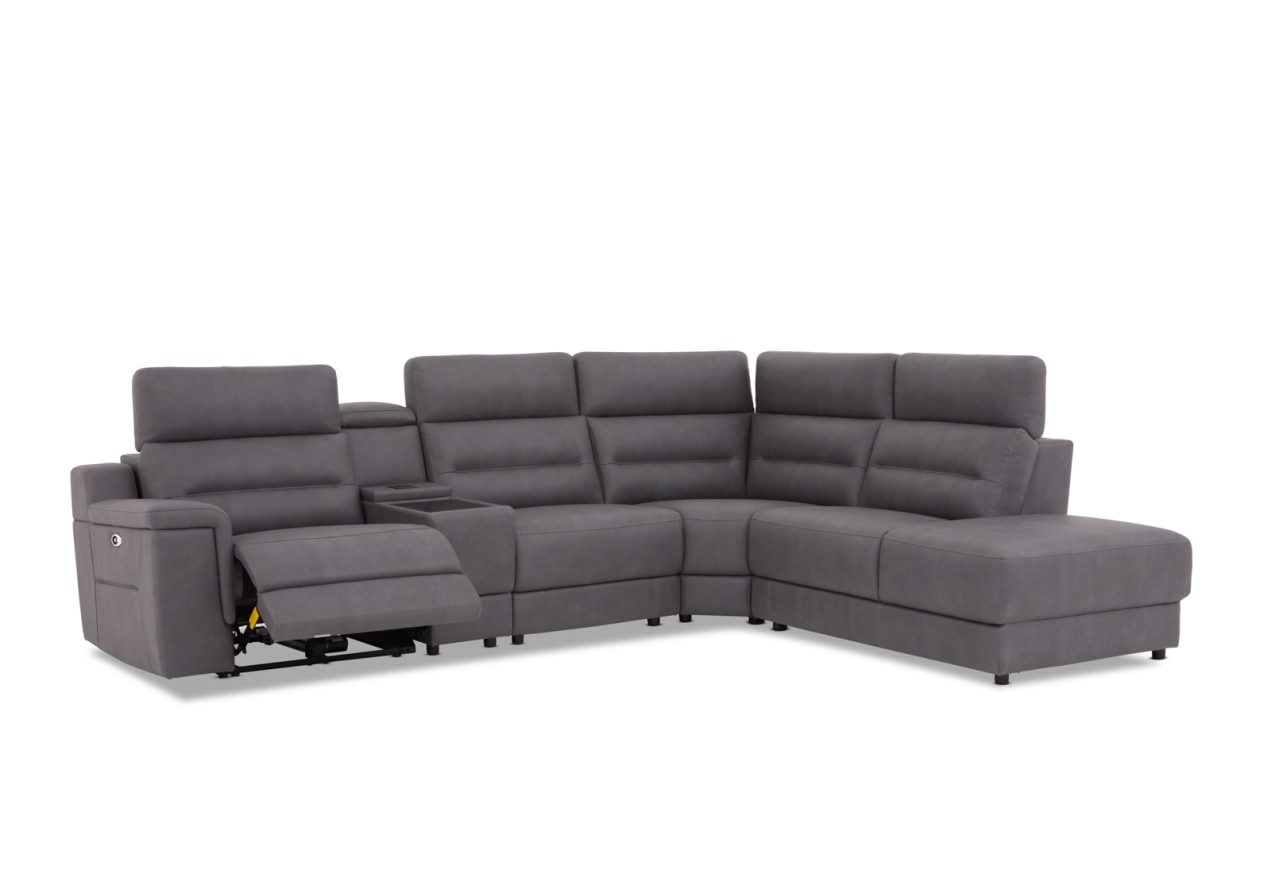 JEFFRIES CornerLoungewithElectricReclinersFabric – image 20 of 35