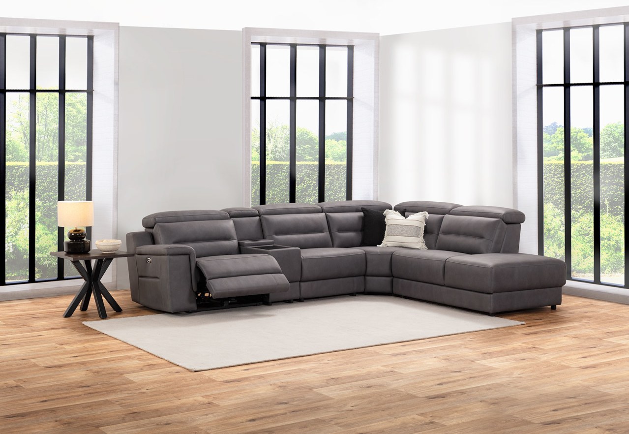 JEFFRIES CornerLoungewithElectricReclinersFabric – image 35 of 35
