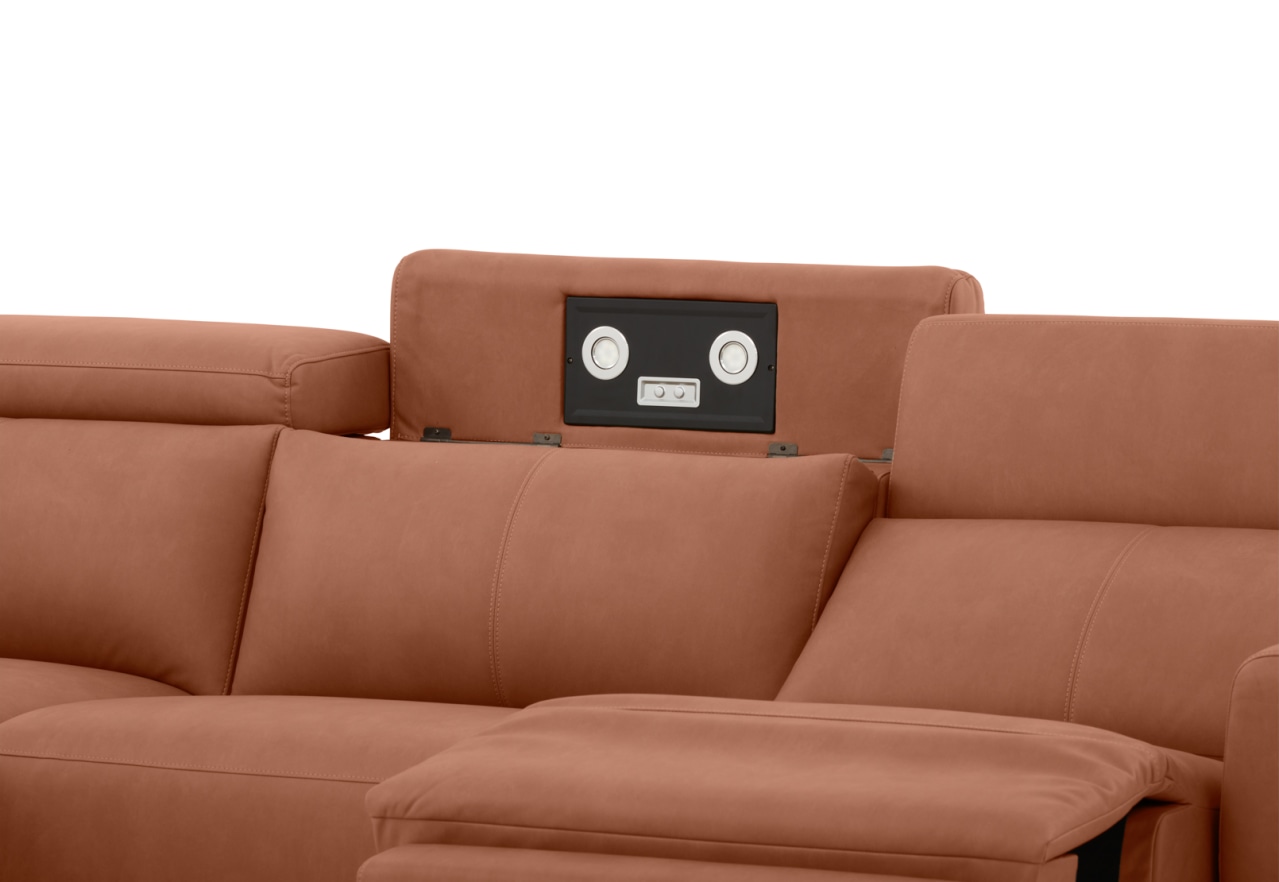 GAGE FABRIC 3 Seater Sofa with Electric Recliner & LHF Chaise – image 8 of 13