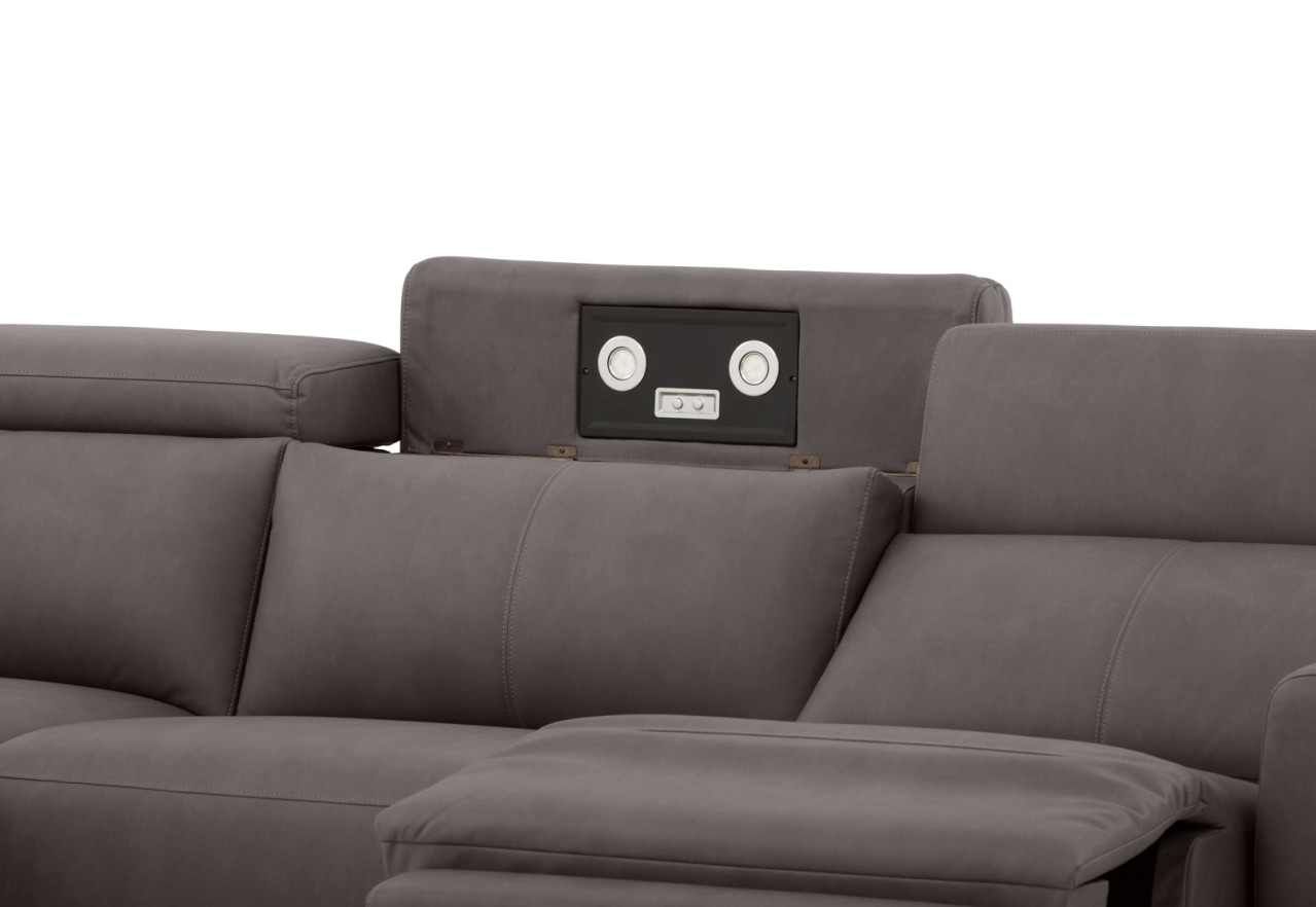 GAGE FABRIC 3 Seater Sofa with Electric Recliner & LHF Chaise – image 8 of 13