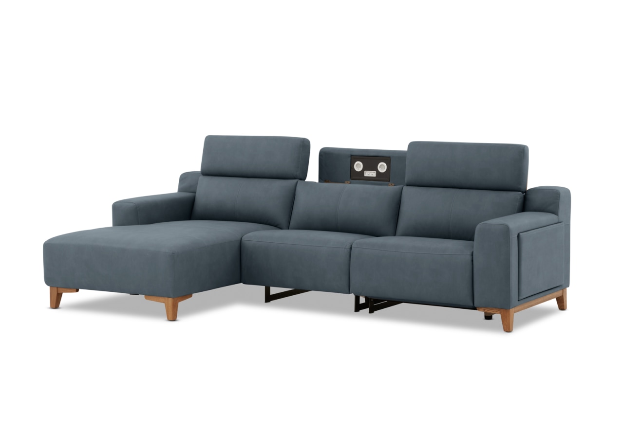 GAGE FABRIC 3 Seater Sofa with Electric Recliner & LHF Chaise – image 5 of 13