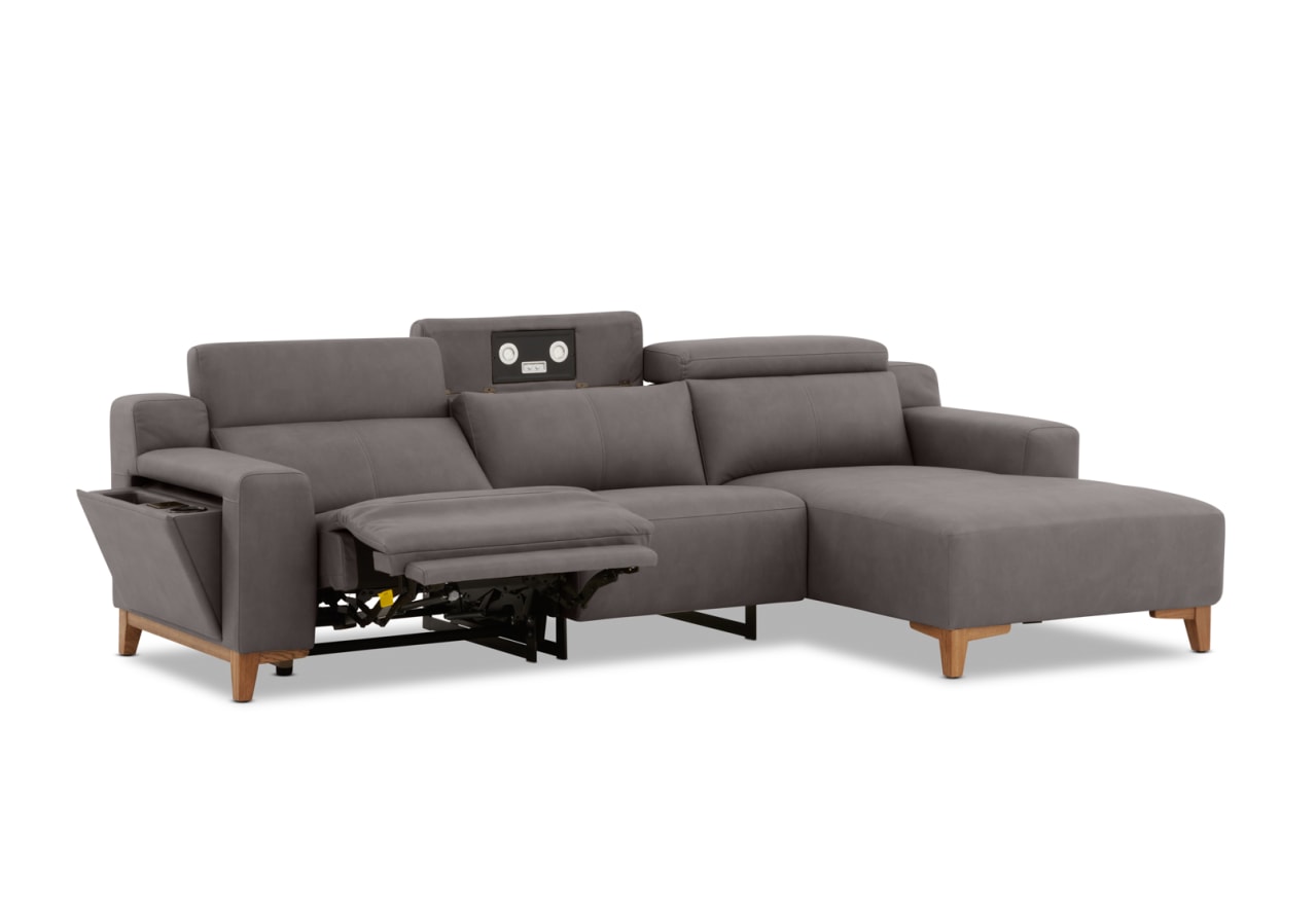 GAGE FABRIC 3 Seater Sofa with Electric Recliner and RHF Chaise – image 8 of 20