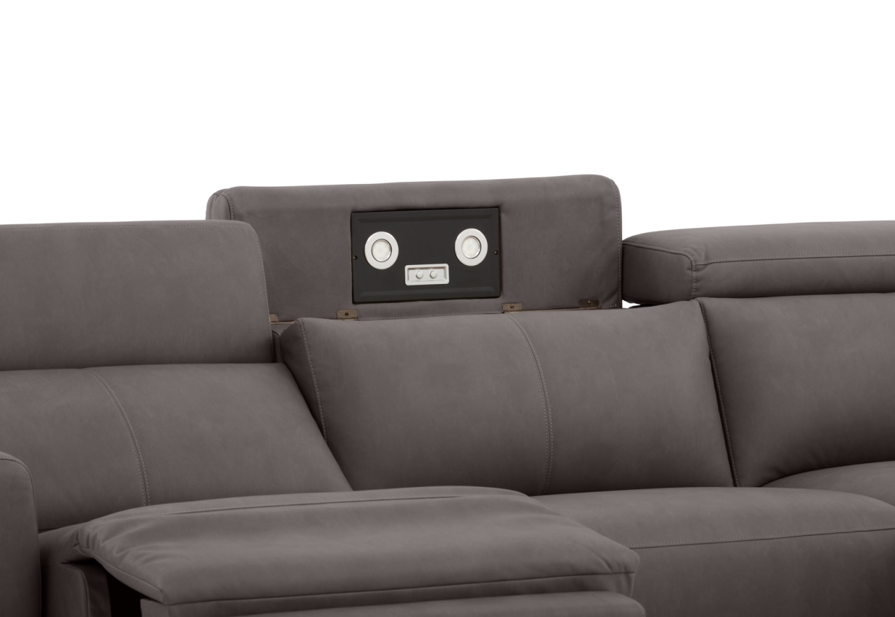 GAGE FABRIC 3 Seater Sofa with Electric Recliner and RHF Chaise – image 9 of 20