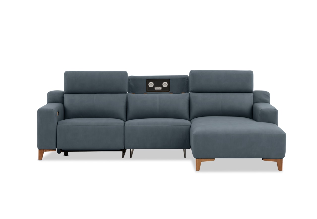 GAGE FABRIC 3 Seater Sofa with Electric Recliner &  RHF Chaise – image 2 of 13