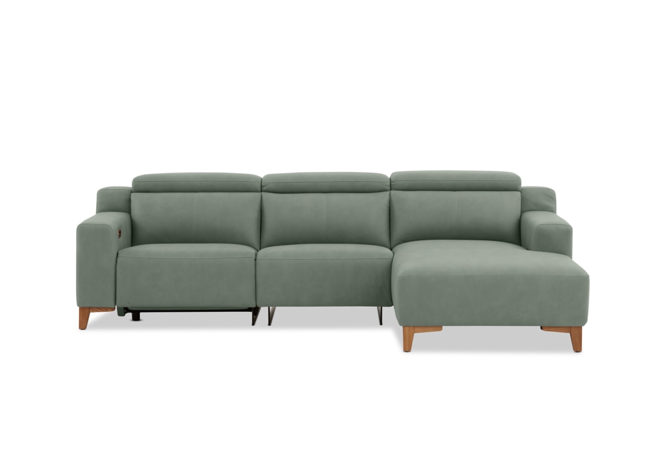 GAGE FABRIC 3 Seater Sofa with Electric Recliner &  RHF Chaise – image 1 of 13