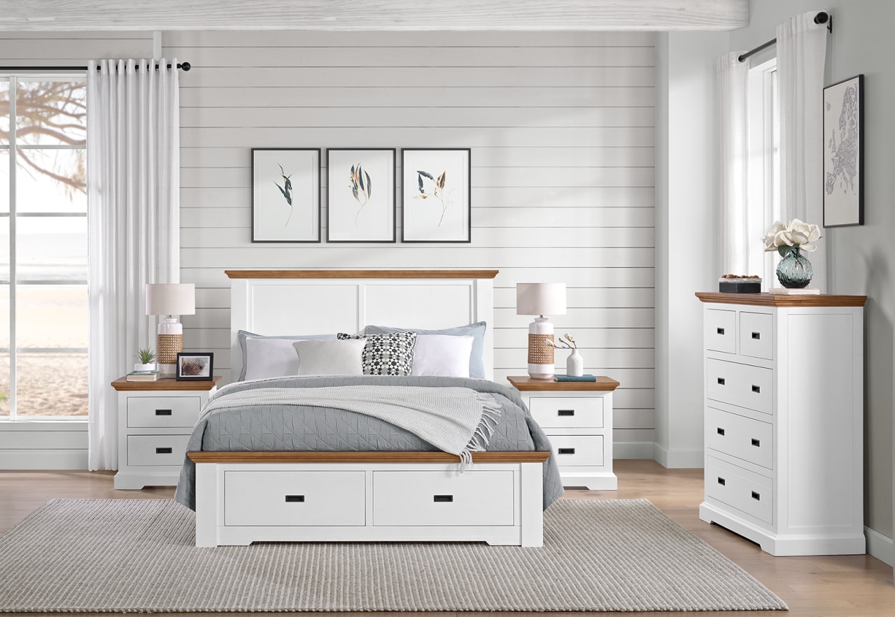 CHARLSBOURG 4 Piece Queen Bed Tall Chest Suite – image 4 of 4