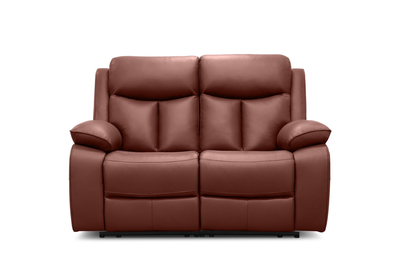 DACIA LEATHER 2 Seater Sofa with inbuilt Electric Recliners – image 1 of 9