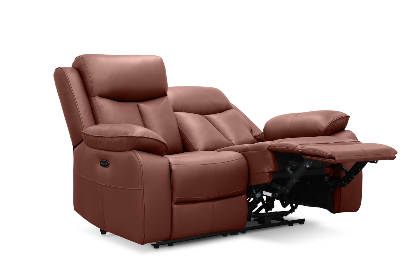 DACIA LEATHER 2 Seater Sofa with inbuilt Electric Recliners – image 5 of 9