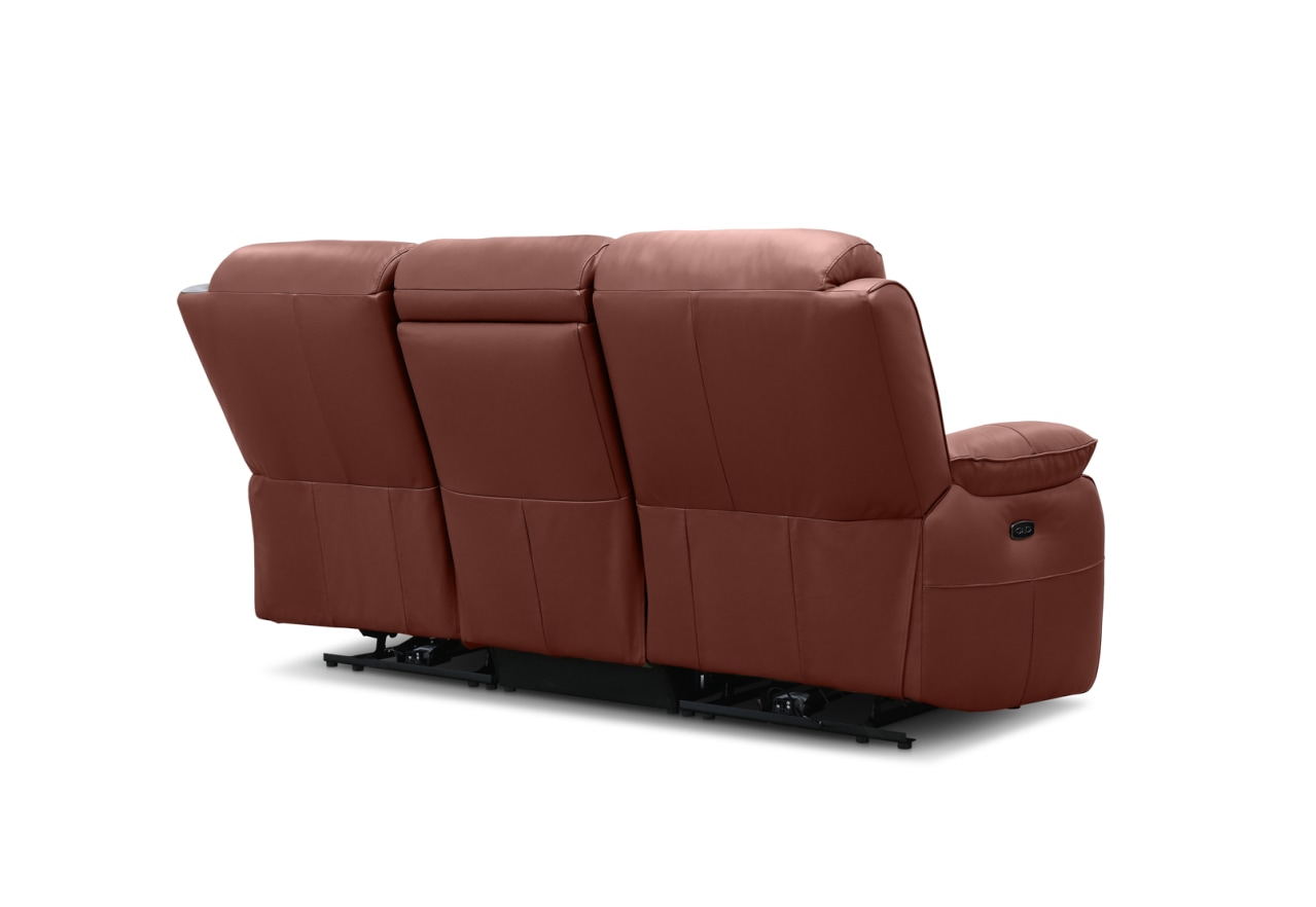 DACIA LEATHER 3 Seater Sofa with 2 inbuilt Electric Recliners – image 11 of 13