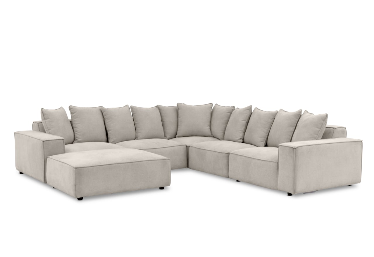 TILLEY FABRIC Corner Lounge with Ottoman ( Fabric) – image 2 of 9