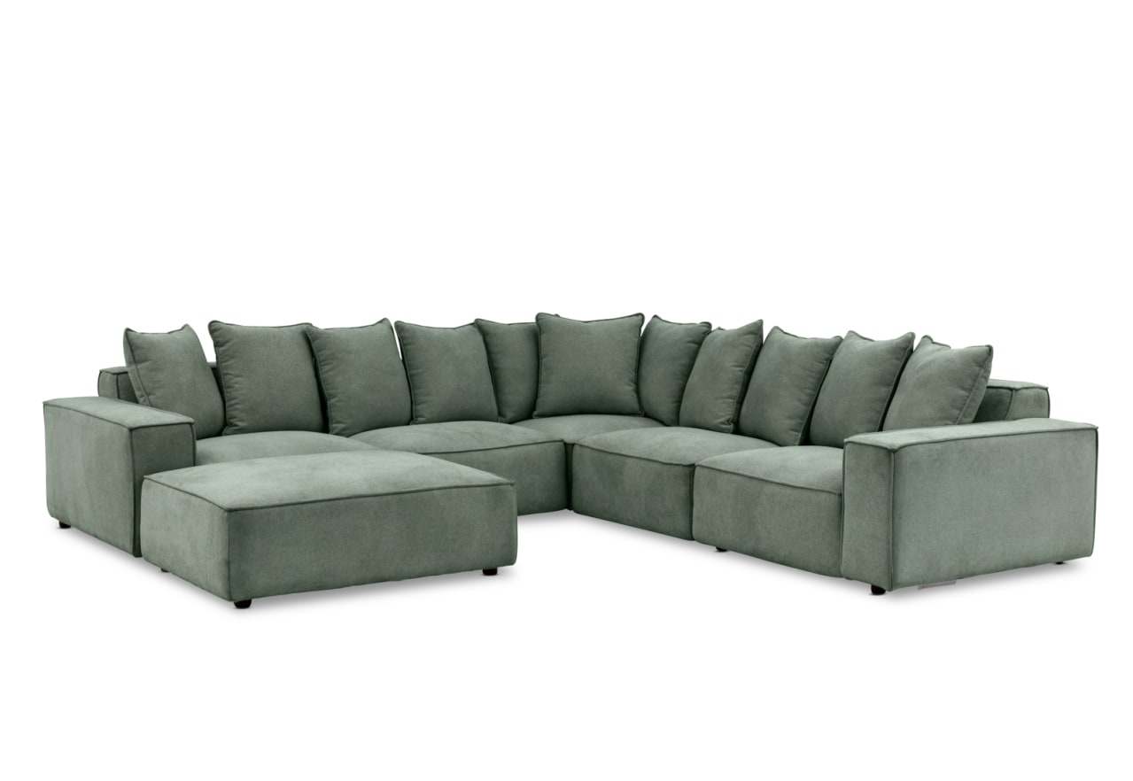 TILLEY FABRIC Corner Lounge with Ottoman ( Fabric) – image 1 of 9