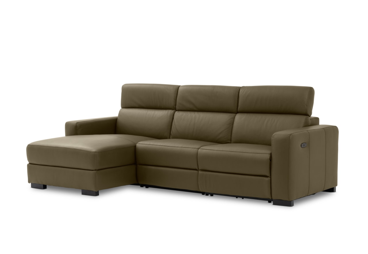 DAMIAN LEATHER 3 Seater Sofa with LHF Chaise (Leather) – image 5 of 19