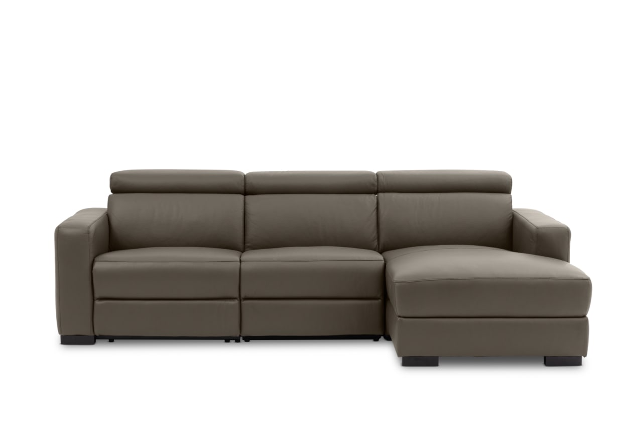 DAMIAN LEATHER 3 Seater Sofa with RHF Chaise (Leather) – image 2 of 19