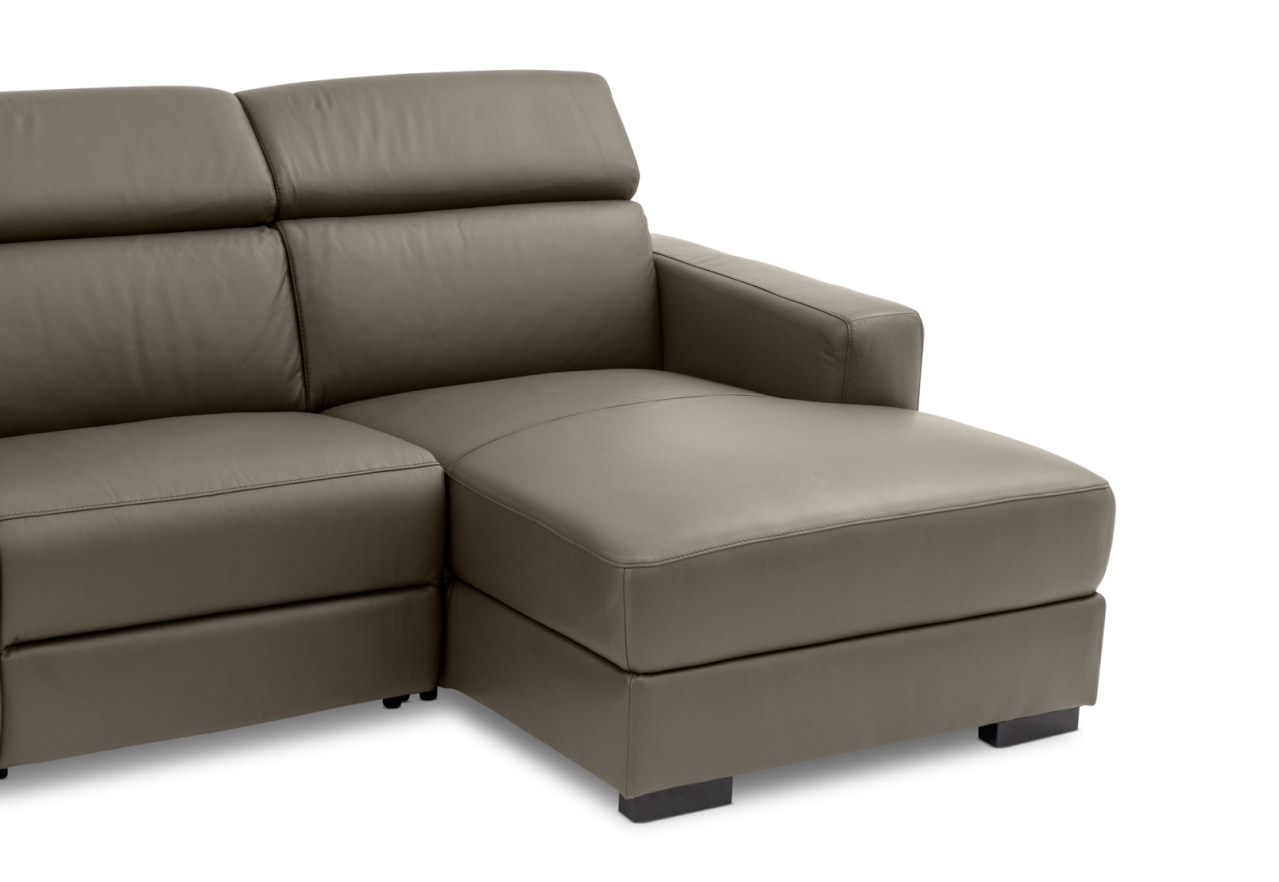 DAMIAN LEATHER 3 Seater Sofa with RHF Chaise (Leather) – image 9 of 19