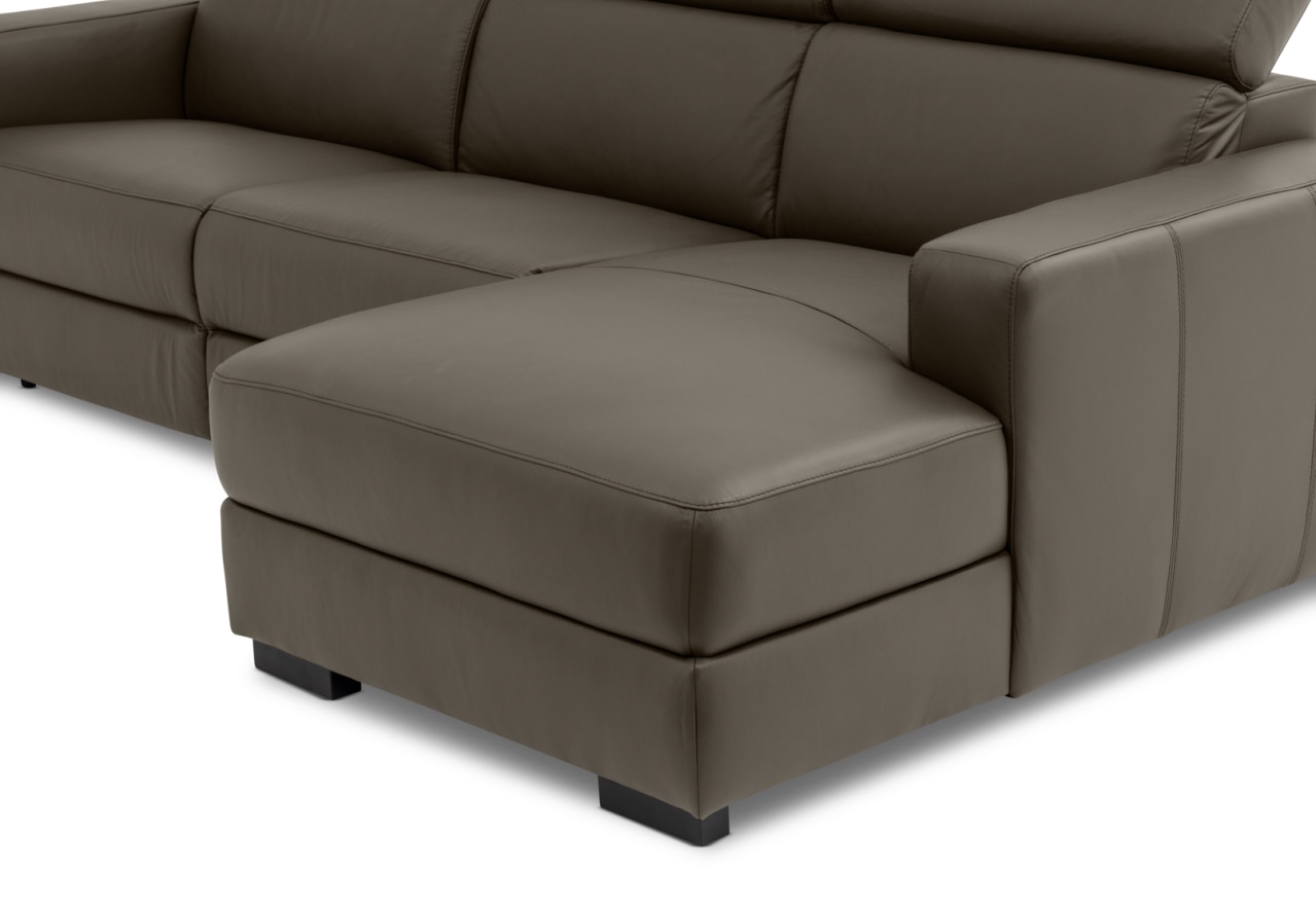 DAMIAN LEATHER 3 Seater Sofa with RHF Chaise (Leather) – image 13 of 19