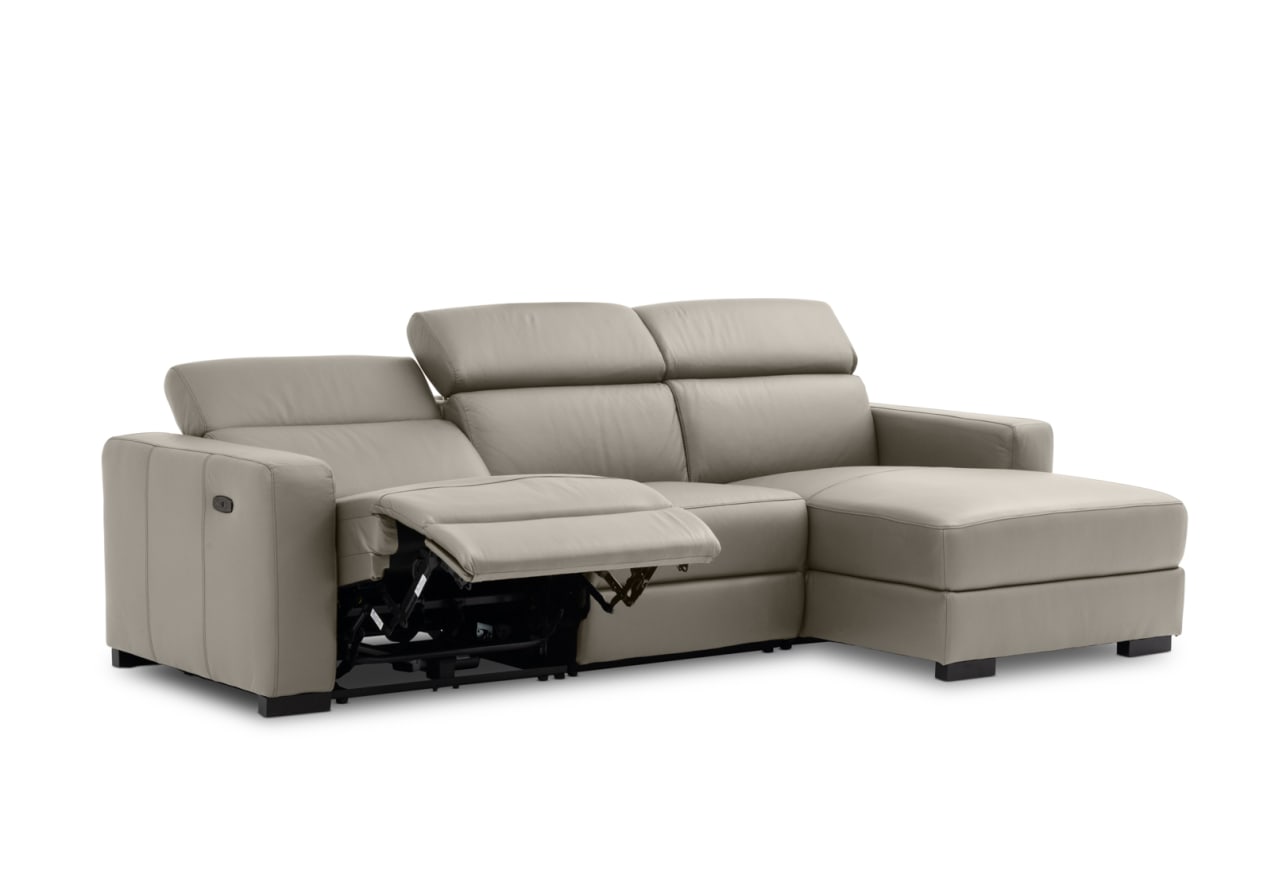 DAMIAN LEATHER 3 Seater Sofa with RHF Chaise (Leather) – image 8 of 19