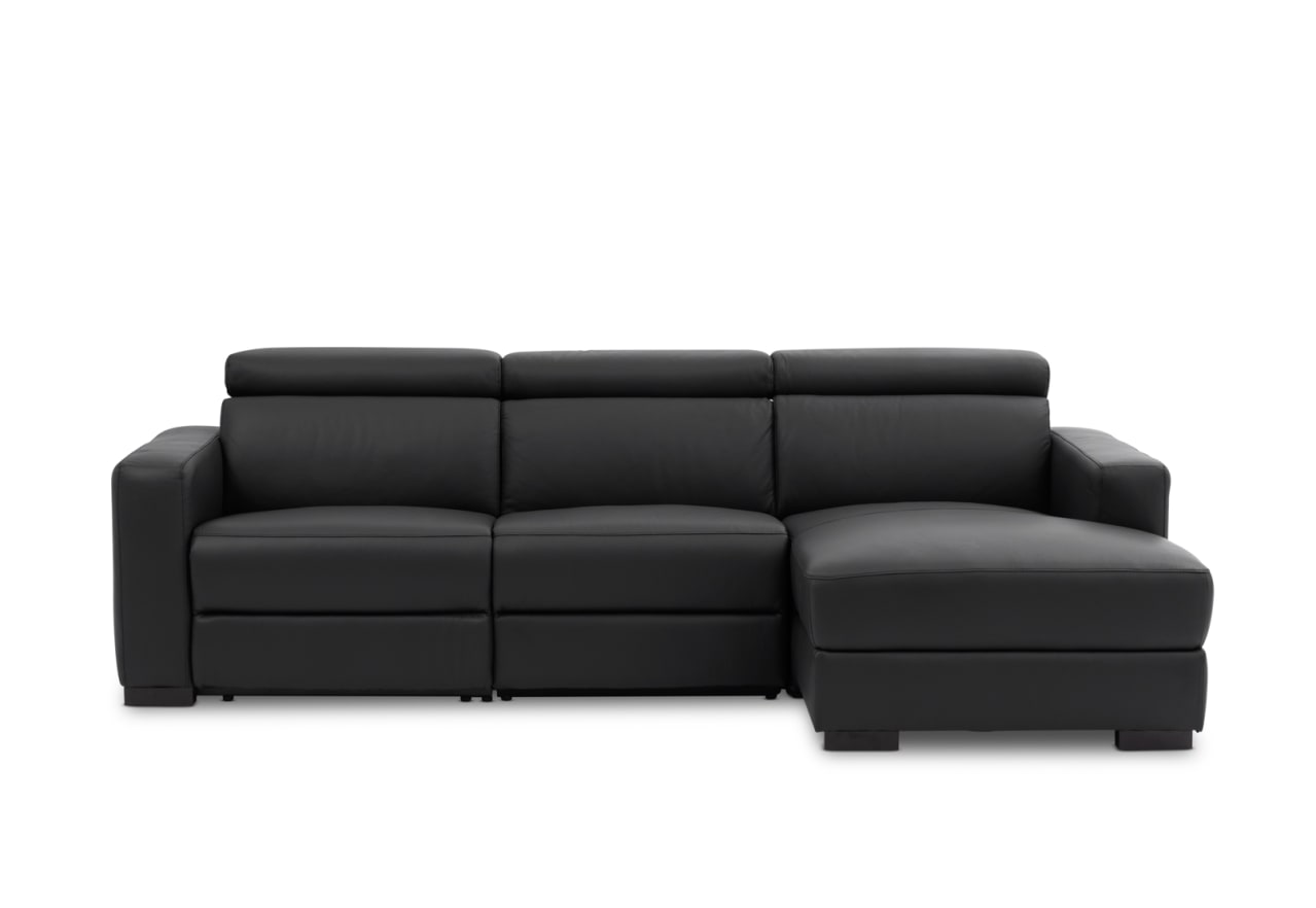 DAMIAN LEATHER 3 Seater Sofa with RHF Chaise (Leather) – image 2 of 19